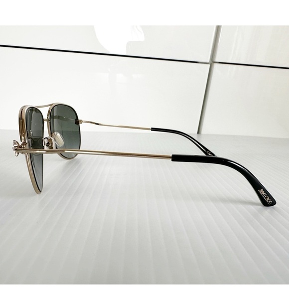 Jimmy Choo Aviator Sunglasses Sansa/S J5GFQ Gold/Black 58mm main image 10
